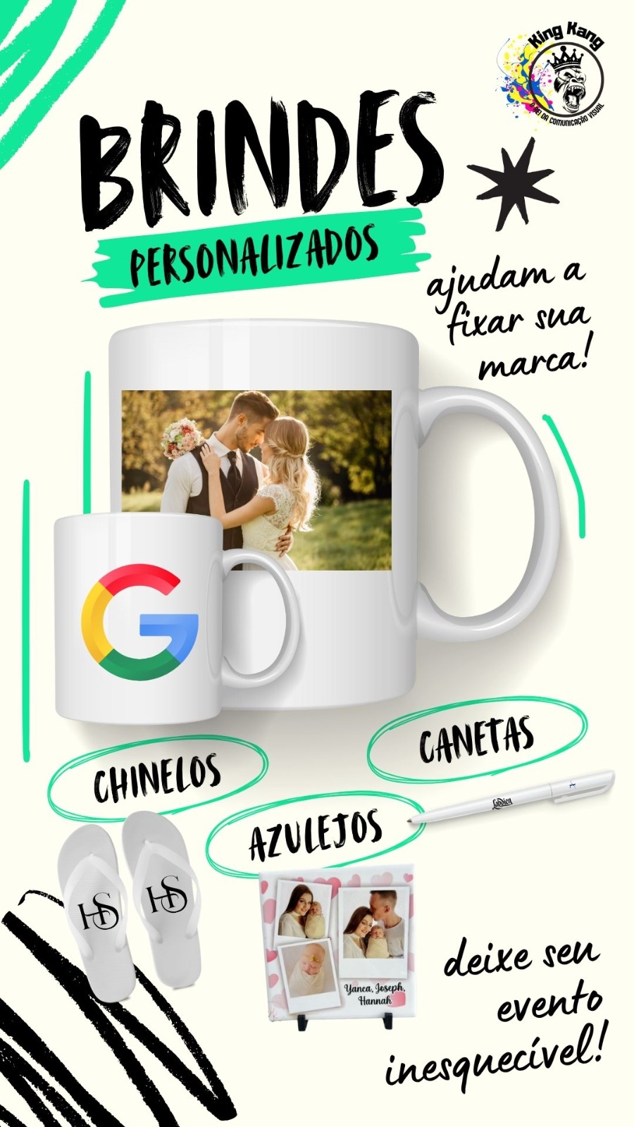 Brindes Personalizados King Kang – Canecas, Camisetas e Porcelanas com identidade visual em Bauru